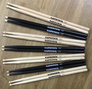 GAPSTICK 7AB - Wood Tip - American Hickory 1A-Qualität - black